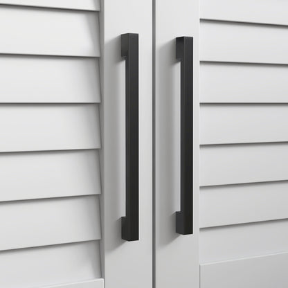 Shoe Bench with Adjustable Internal Shelf at 3 Levels, Slim Shoe Bench in MDF and Linen Fabric Effect, 90x36x50 cm, White and Gray