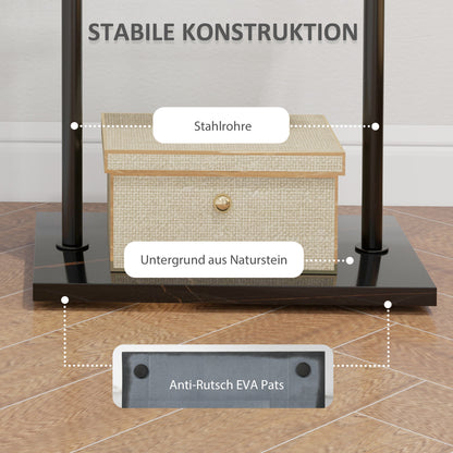 Coat Rack with Shelves and Hooks, Coat Stand, Modern Wardrobe for Clothes, Hats, Bags, for Hallway, Living Room, Black