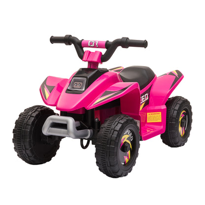 Electric Quad for Children 18-36 Months Electric ATV with Forward and Reverse 6V Battery-Powered Quad 20 kg Max Load 72x40x45.5 cm Pink