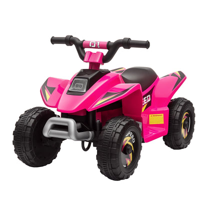 Electric Quad for Children 18-36 Months Electric ATV with Forward and Reverse 6V Battery-Powered Quad 20 kg Max Load 72x40x45.5 cm Pink