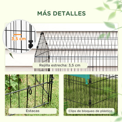 Small Animal Cage Rodent Cage Steel with Doors and Top Fabric for Rabbits Chinchillas Chickens 185x75x75 cm Green