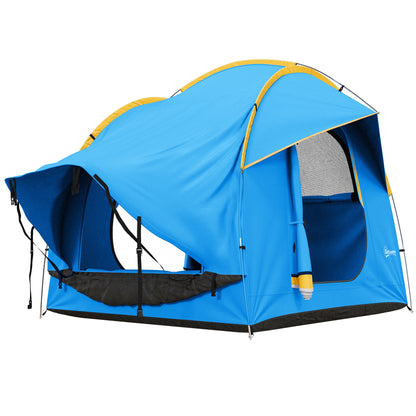 Car Tent for 6 People, Waterproof 2000mm Car Tent with Sunshade Rain Layer SUV Tailgate Tent with UV Protection, Awning Sun Protection for Camping, Travel 240 x 210 x 210 cm