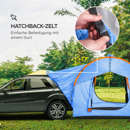 Car Tent for 6 People, Waterproof 2000mm Car Tent with Sunshade Rain Layer SUV Tailgate Tent with UV Protection, Awning Sun Protection for Camping, Travel 240 x 210 x 210 cm