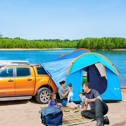 Car Tent for 6 People, Waterproof 2000mm Car Tent with Sunshade Rain Layer SUV Tailgate Tent with UV Protection, Awning Sun Protection for Camping, Travel 240 x 210 x 210 cm