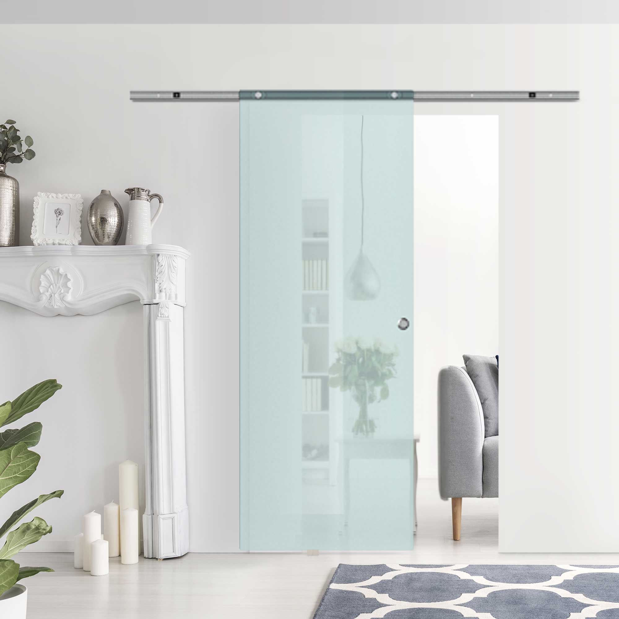 Glass Sliding Door Room Door Frosted Glass 775 / 900 / 1025 x 2050 mm