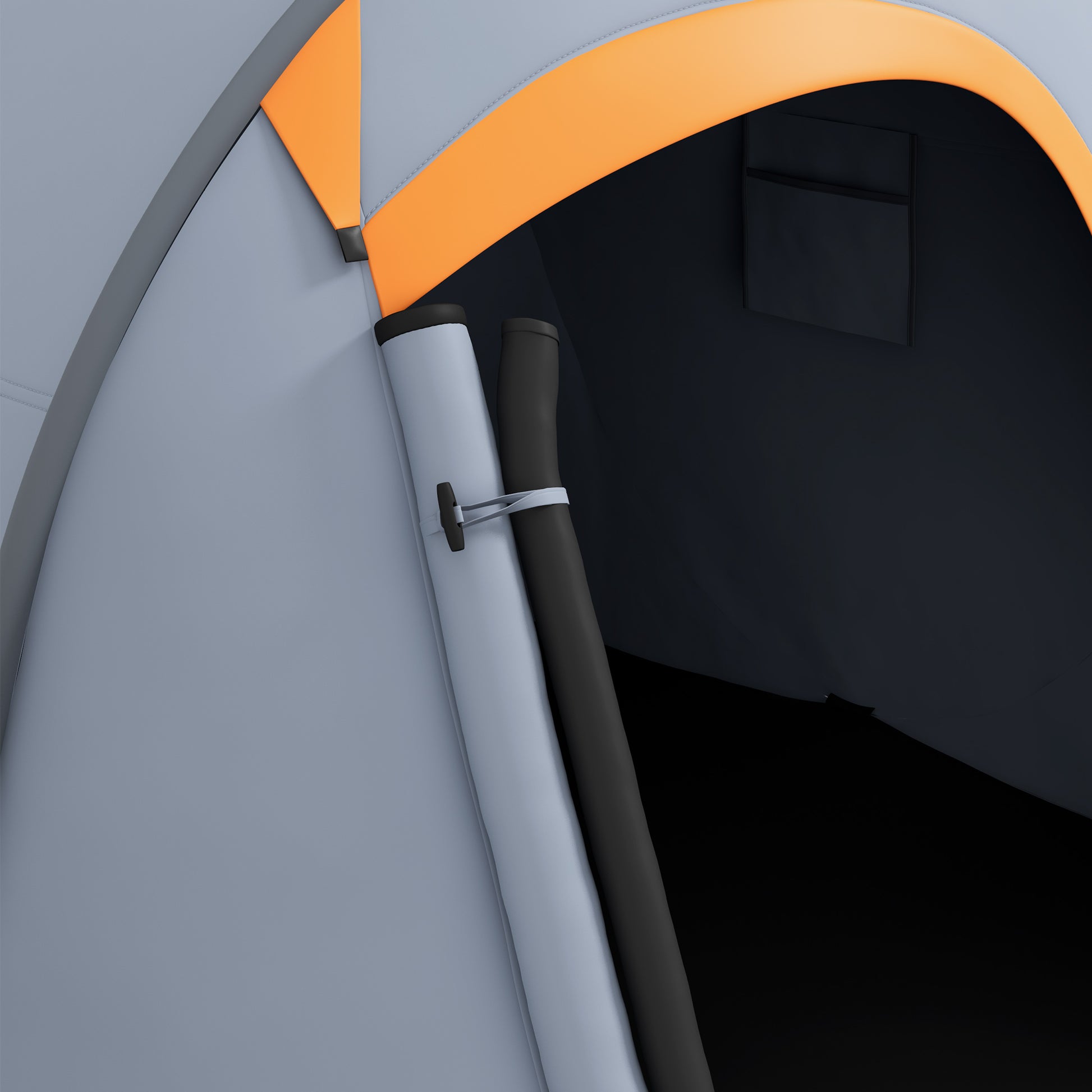 Pop-Up Tent for 2-3 People Camping Tent Portable Foldable Waterproof with Window Door and Carrying Bag for Fishing Hiking 245x148x105 cm Gray