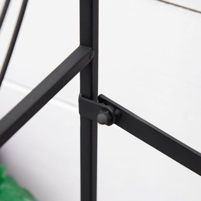 Flower Stand Flower Rack Metal 3 Tiers Plant Stand Flower Step for Indoor and Outdoor Garden Balcony Black 95 x 63 x 72 cm