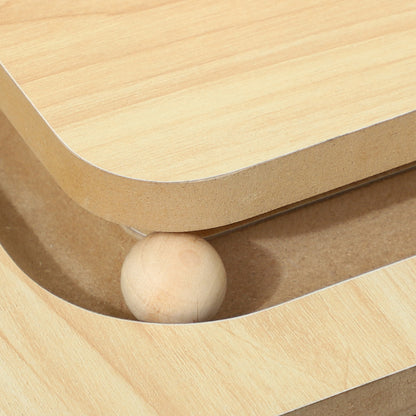 3-in-1 Scratching Post, 87cm Scratching Column, Sisal Cat Scratching Tree with Play Ball, Cat Scratching Furniture, Indoor, Oak