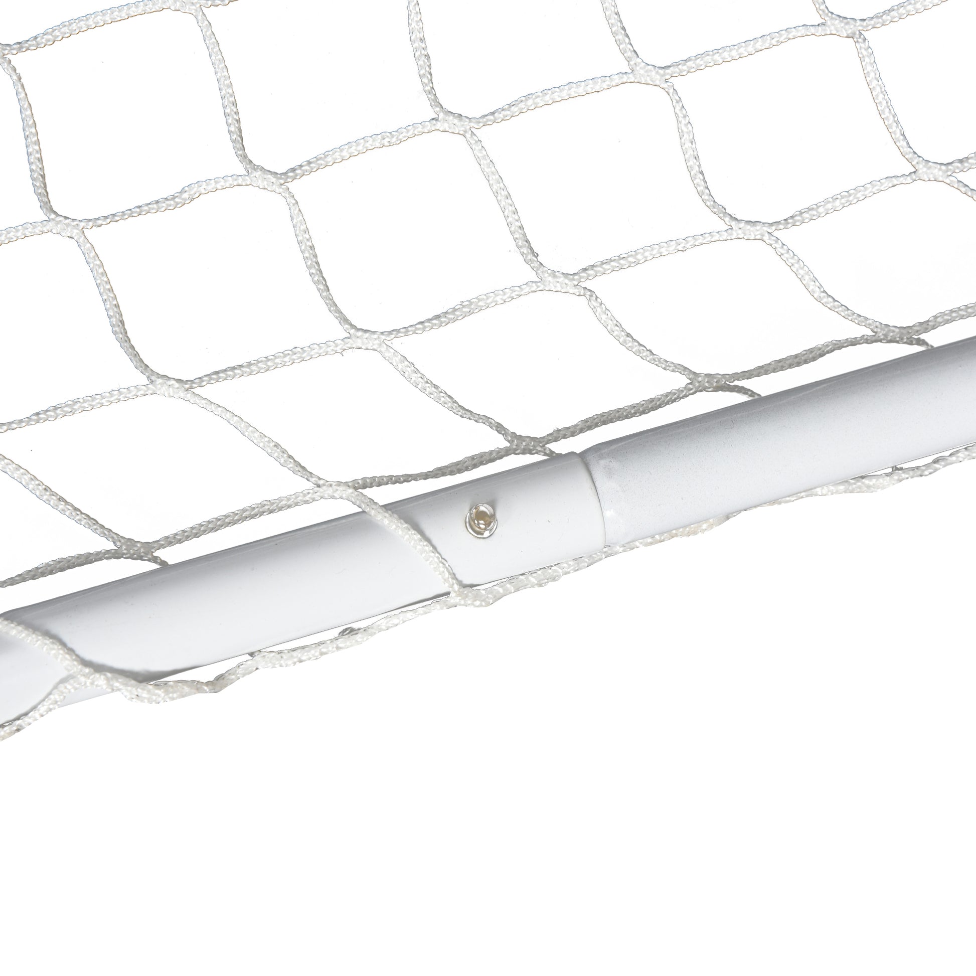 Set of 2 Soccer Goals with Net and Ball for Kids and Adults Outdoor Sports Toy Steel and Polyester 78x46x56 cm White