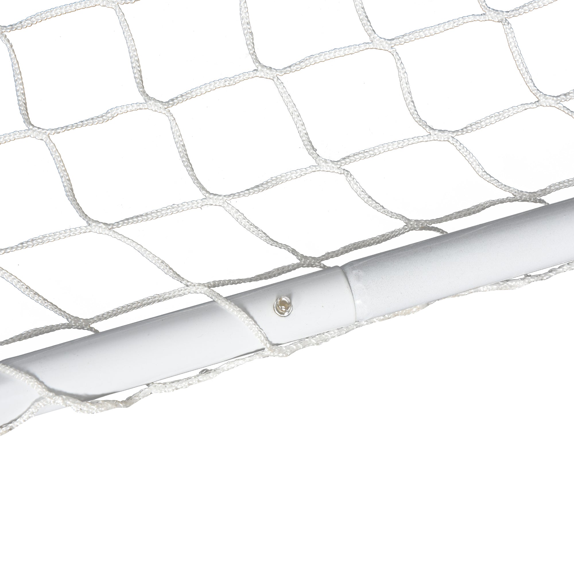 Set of 2 Soccer Goals with Net and Ball for Kids and Adults Outdoor Sports Toy Steel and Polyester 78x46x56 cm White