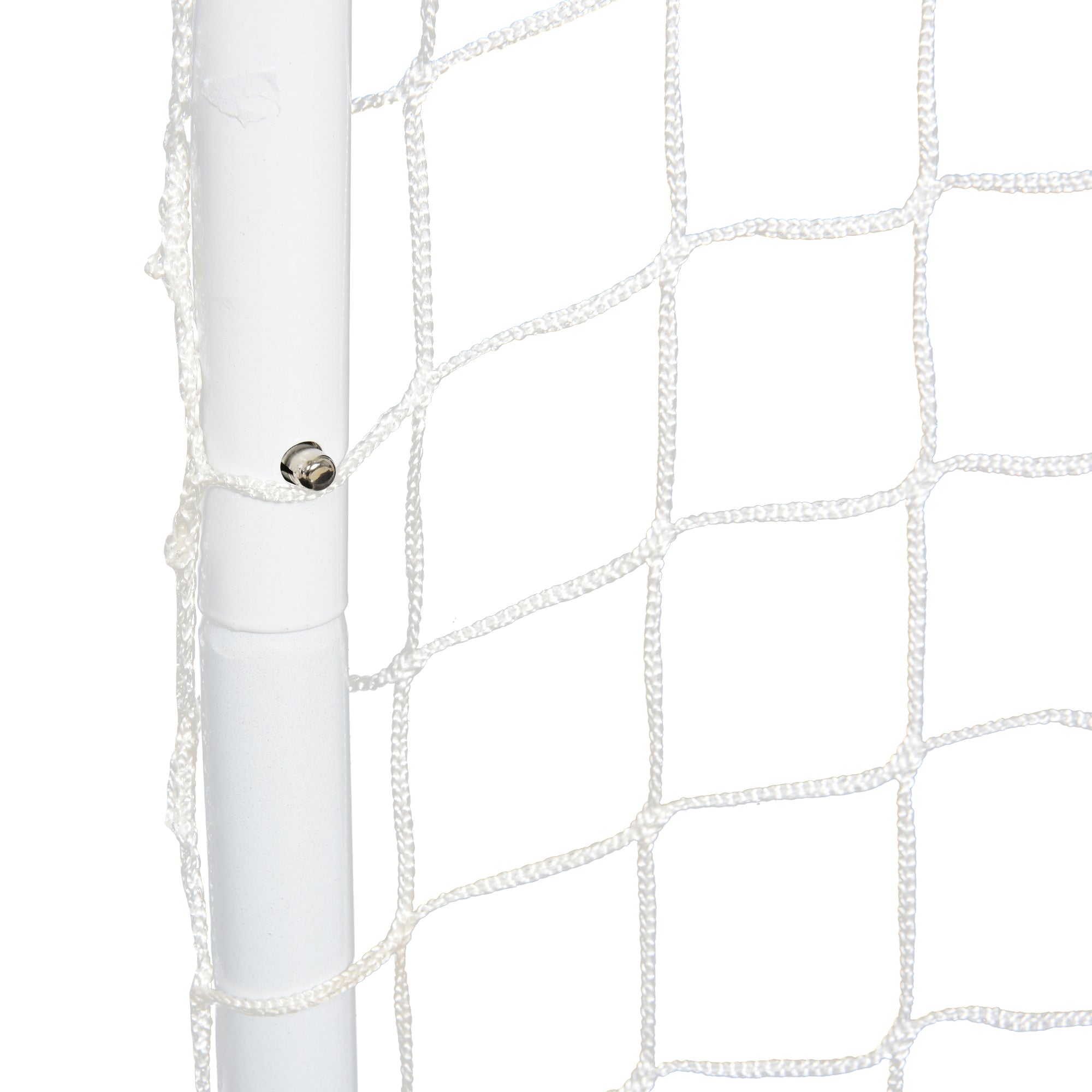 Set of 2 Soccer Goals with Net and Ball for Kids and Adults Outdoor Sports Toy Steel and Polyester 78x46x56 cm White