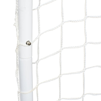 Set of 2 Soccer Goals with Net and Ball for Kids and Adults Outdoor Sports Toy Steel and Polyester 78x46x56 cm White