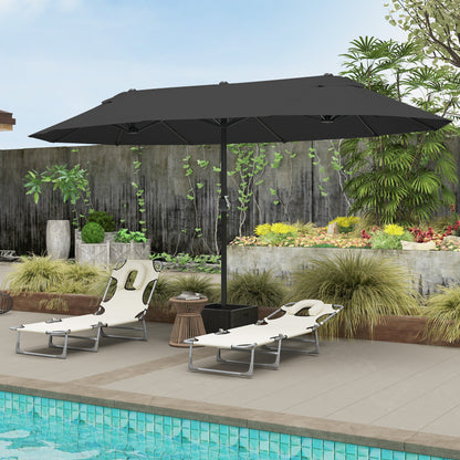 Folding and Reclining Garden Lounger with Reading Hole Headrest and 5-Level Adjustable Back Beach 182x56x28 cm Beige