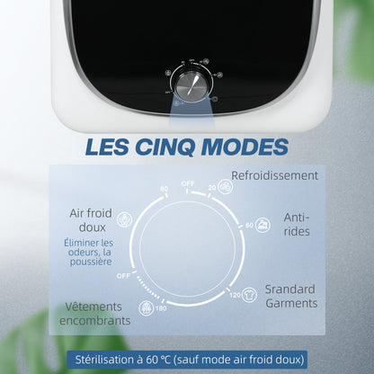 Compact Vent Tumble Dryer Electric 800W 4Kg with 5 Drying Modes, Stainless Steel Drum, Front Load, for Apartment, House, RV, White