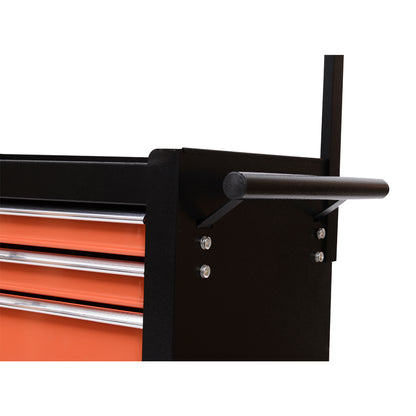 Tool Cart Tool Equipment with Tool Chest 61.5 x 33 x 76cm Black and Orange