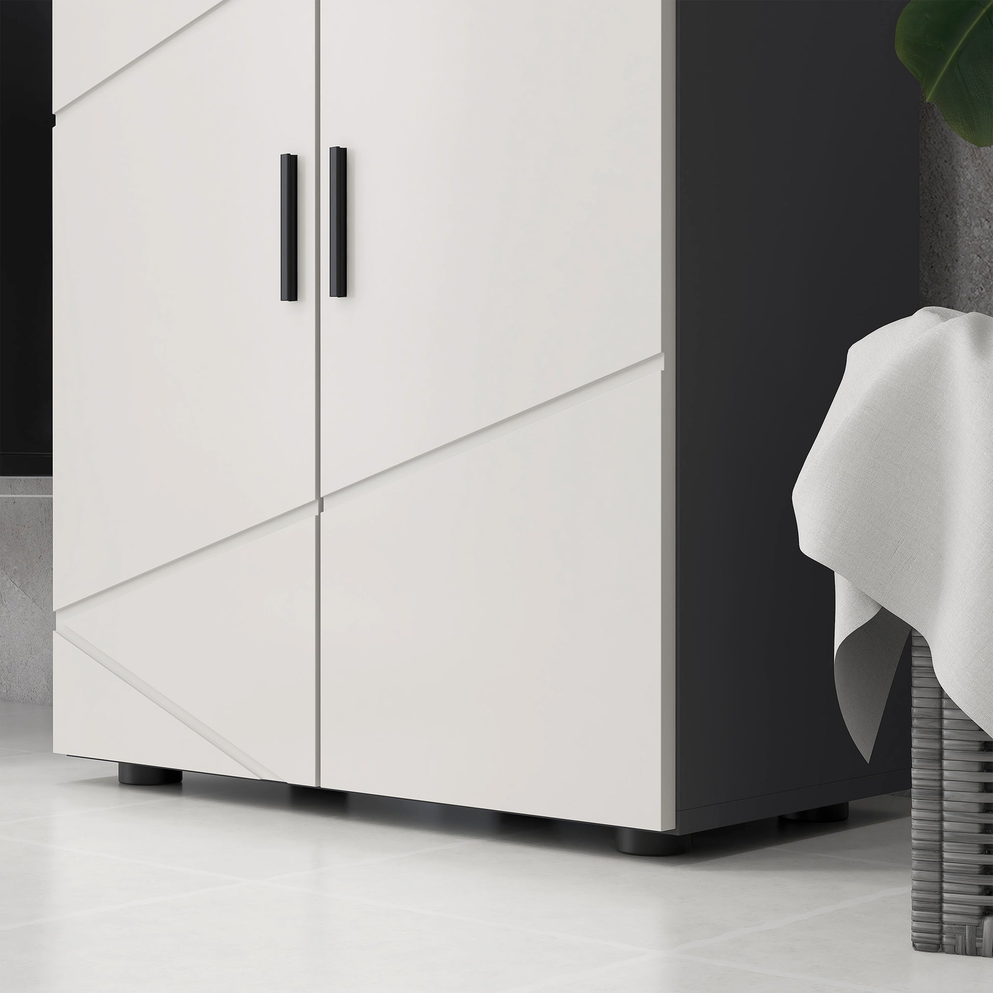 Bathroom Cabinet Vanity Cabinet with Adjustable Shelves, Double Doors, Soft-Close Function, Toilet Cabinet Side Cabinet for Bathroom, Small Spaces, 60 x 30 x 82 cm Gray