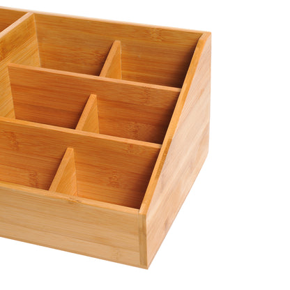 Desk Organizer Storage Box Office Box Organization 2 Drawers Natural L33 x W20.5 x H15.5 cm