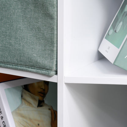 Corner Storage Unit Children's Furniture 9 Compartments 3 Non-Woven Fabric Drawers White MDF