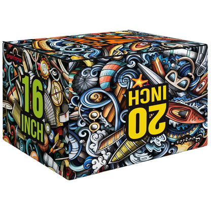 SPORTNOW 3 in 1 Plastic Plyo Box, Plyometric Platform for Jump Training, Plyometric Box for Exercise at Home, Gym, and Outdoors, 61x51x41cm, Multicolor