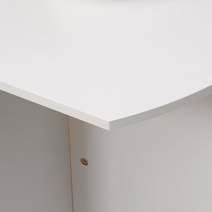 Space-Saving Dining Table, Outdoor Folding Table, Kitchen and Living Room Table in Wood 90x60x74 cm, White