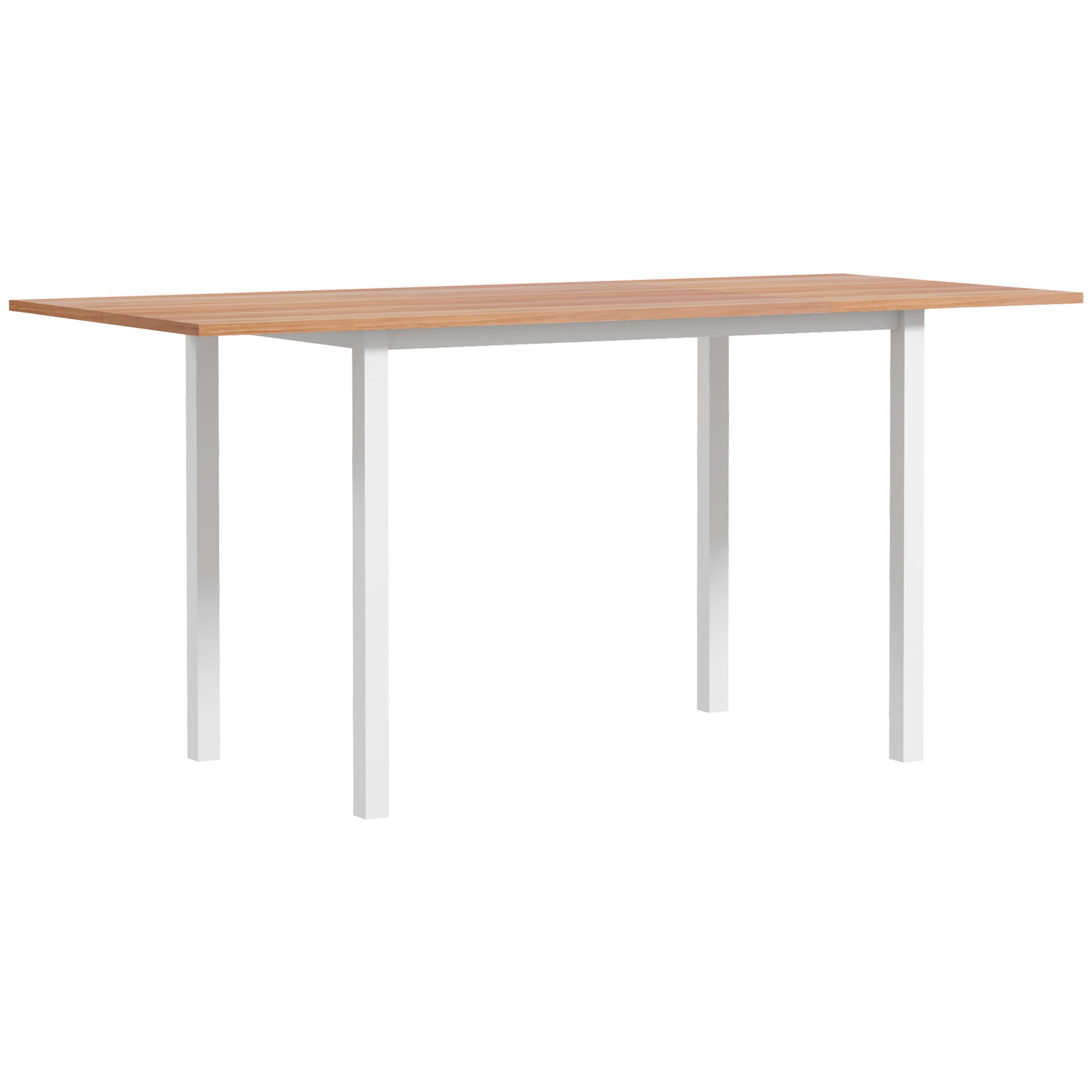 Extendable Dining Table Kitchen Table Dining Table for 6 People, Dining Room Table for Dining Room, Kitchen, Steel, Brown, 110-160 x 70 x 76 cm