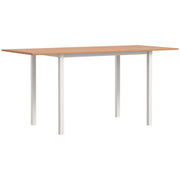Extendable Dining Table Kitchen Table Dining Table for 6 People, Dining Room Table for Dining Room, Kitchen, Steel, Brown, 110-160 x 70 x 76 cm