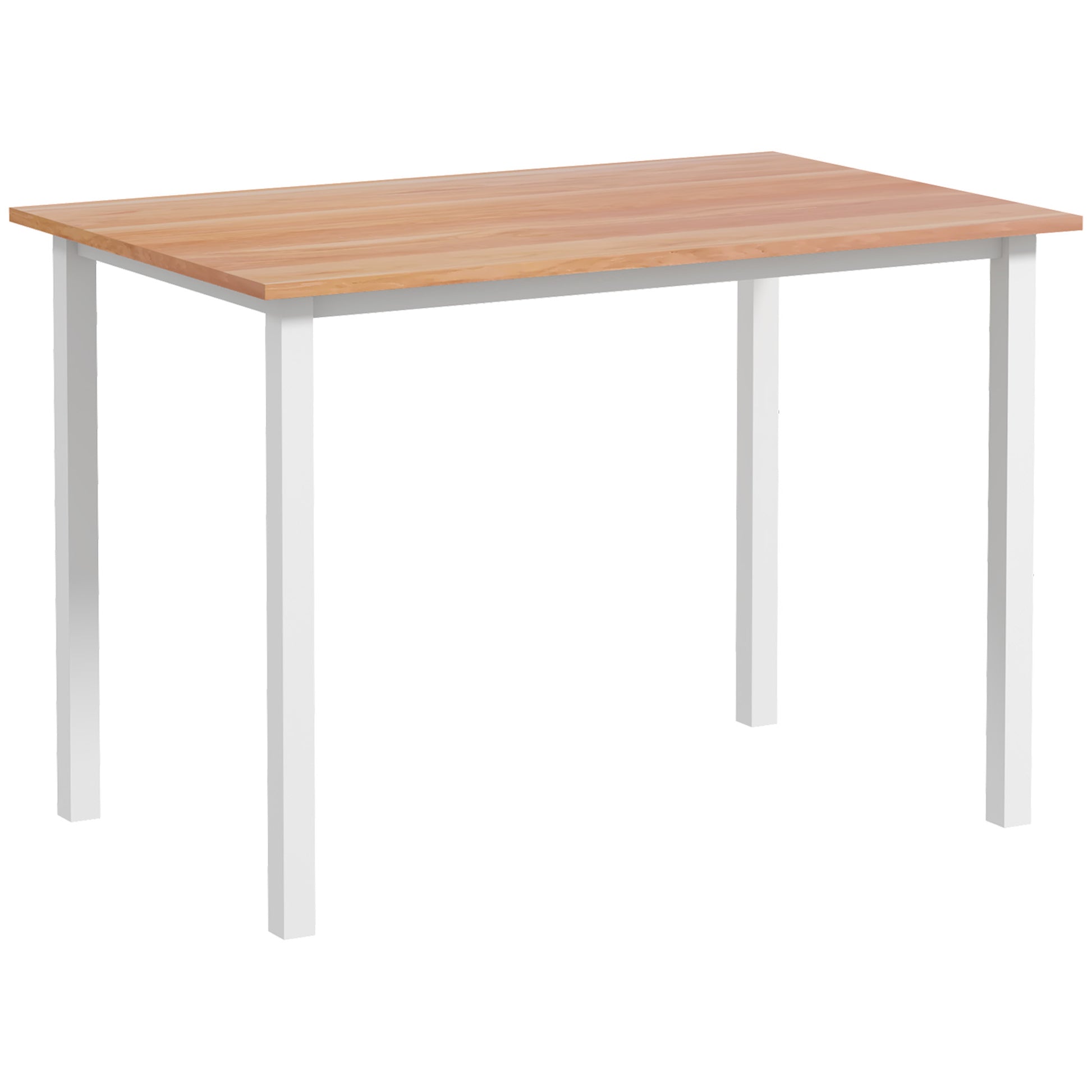 Extendable Dining Table Kitchen Table Dining Table for 6 People, Dining Room Table for Dining Room, Kitchen, Steel, Brown, 110-160 x 70 x 76 cm