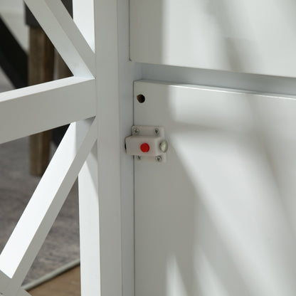 Folding Kitchen Cart Auxiliary Cart with Wheels Vegetable Cart with 2 Shelves for Dining Room Load 40 kg 60x40x84 cm White