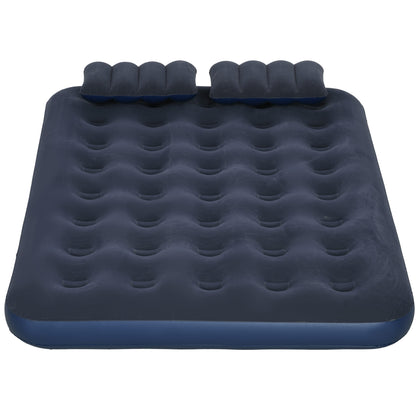 Air Mattress for 2 Persons Self-Inflating Sleeping Pad Air Bed with Hand Pump Pillows Inflatable Mattress Guest Bed Sleeping Mat for Camping Home Use 203 x 152 x 22 cm