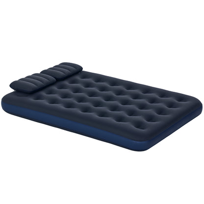 Air Mattress for 2 Persons Self-Inflating Sleeping Pad Air Bed with Hand Pump Pillows Inflatable Mattress Guest Bed Sleeping Mat for Camping Home Use 203 x 152 x 22 cm