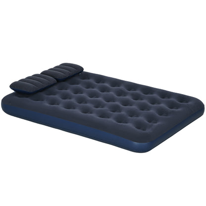 Air Mattress for 2 Persons Self-Inflating Sleeping Pad Air Bed with Hand Pump Pillows Inflatable Mattress Guest Bed Sleeping Mat for Camping Home Use 203 x 152 x 22 cm