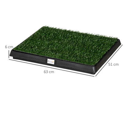 Dog Toilet with Grass 63 x 51 cm Dog Potty Training Pad with Removable Drawer, Puppy Toilet for Small Dogs Big Dogs Older