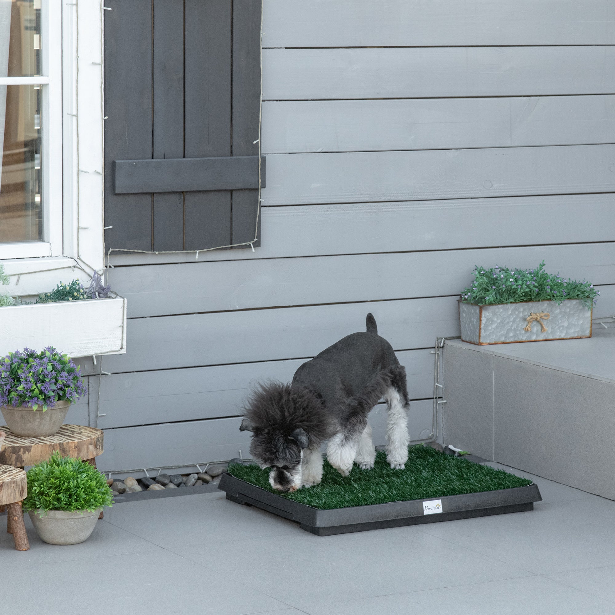 Dog Toilet with Grass 63 x 51 cm Dog Potty Training Pad with Removable Drawer, Puppy Toilet for Small Dogs Big Dogs Older