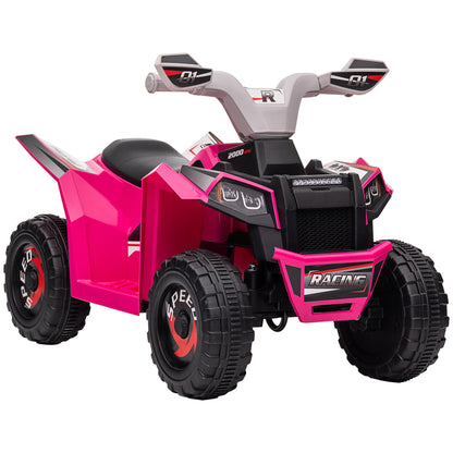 Kids Quad Electric 6V Children's ATV with Forward and Reverse Function, Electric Quad for Kids 1.5-3 Years Old Pink