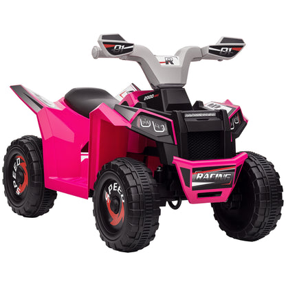 Kids Quad Electric 6V Children's ATV with Forward and Reverse Function, Electric Quad for Kids 1.5-3 Years Old Pink