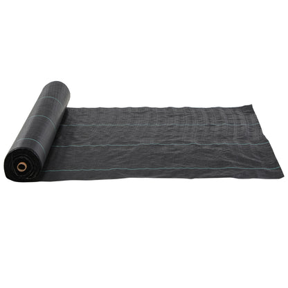 Weed Control Fabric Weed Barrier 2x100 m Geotextile Fabric 60 g/m² for Weed and Garden Weed Control Black Weed Barrier Roll