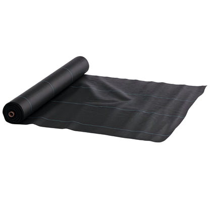 Weed Control Fabric Weed Barrier 2x100 m Geotextile Fabric 60 g/m² for Weed and Garden Weed Control Black Weed Barrier Roll