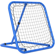 Soccer Rebounder, Rebound Wall with Pegs, Adjustable in 5 Steps, Portable, Kickback Goal, Adjustable Soccer Goal for Teens, Rebound Wall for Baseball Training 78x84x78cm, Blue