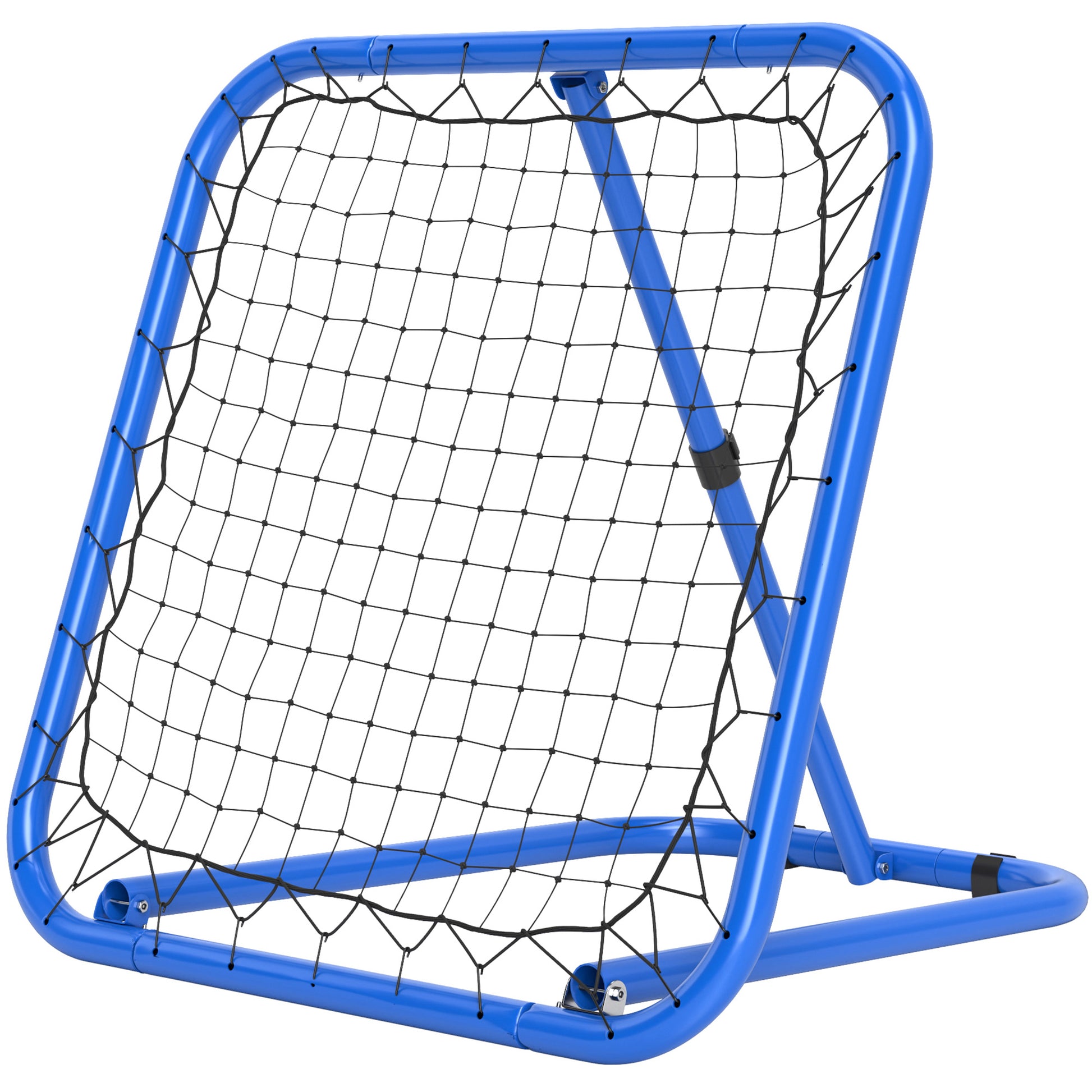 Soccer Rebounder, Rebound Wall with Pegs, Adjustable in 5 Steps, Portable, Kickback Goal, Adjustable Soccer Goal for Teens, Rebound Wall for Baseball Training 78x84x78cm, Blue