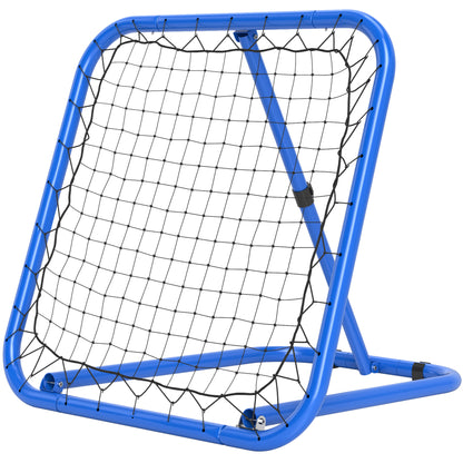 Soccer Rebounder, Rebound Wall with Pegs, Adjustable in 5 Steps, Portable, Kickback Goal, Adjustable Soccer Goal for Teens, Rebound Wall for Baseball Training 78x84x78cm, Blue