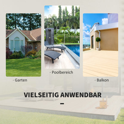 Polyrattan Garden Furniture Set, Outdoor Lounge Balcony Furniture for 2 Persons, 3-Piece Seating Group, 2 Chairs, Table, Weatherproof Garden Lounge for Garden, Terrace, Balcony, Gray