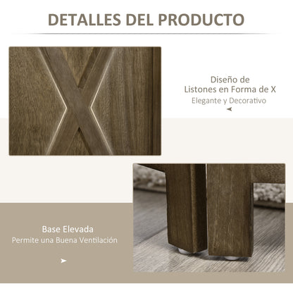 4-Panel Room Divider 182x170 cm Foldable Room Separator for Living Room Bedroom Office Brown Grayish