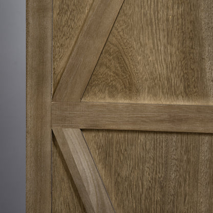 4-Panel Room Divider 182x170 cm Foldable Room Separator for Living Room Bedroom Office Brown Grayish