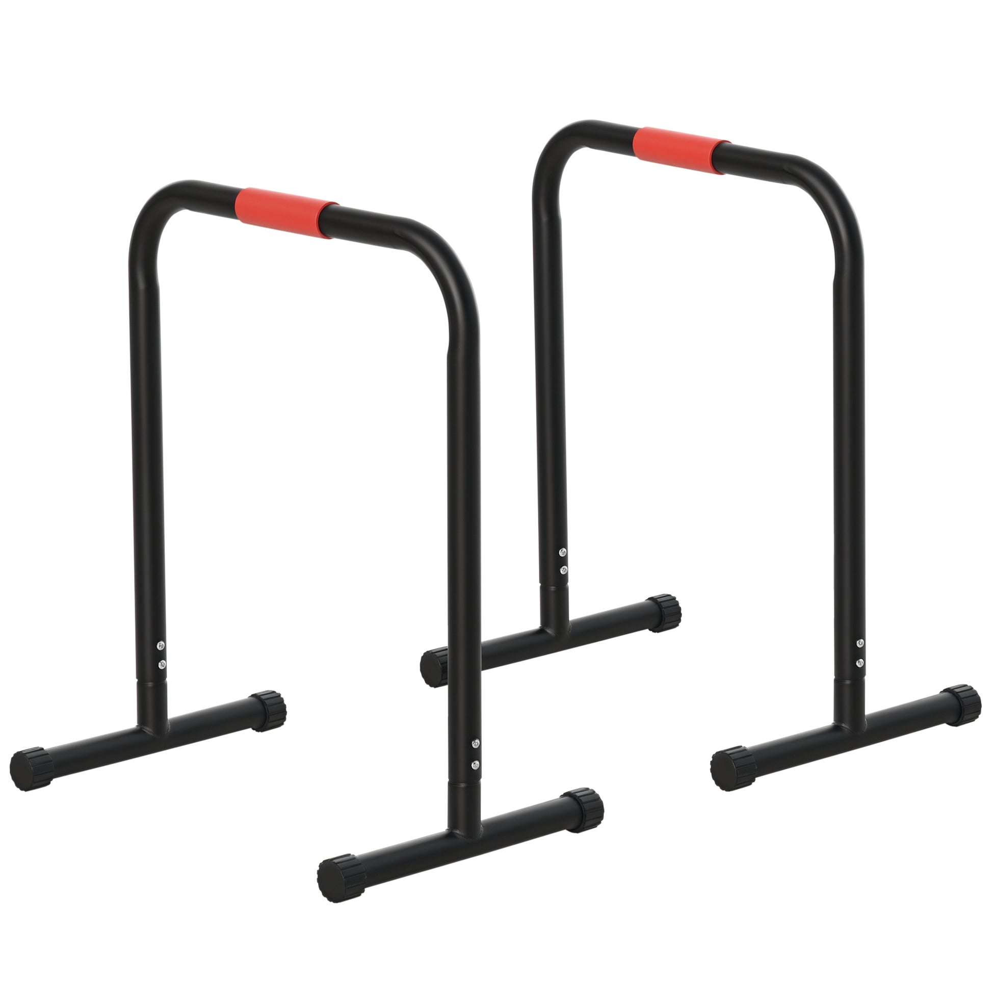 Parallel Bars Training Support with Extra Wide Handle for Inclined Push-Ups Bodybuilding Calisthenics Dips 63x41x73 cm Black