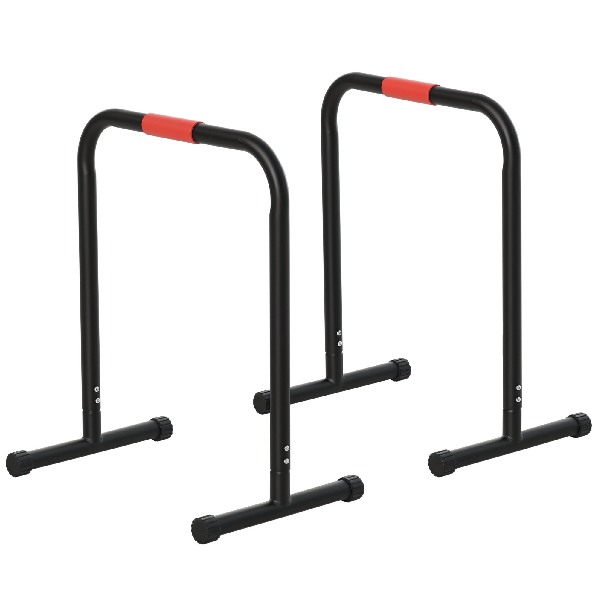 Parallel Bars Training Support with Extra Wide Handle for Inclined Push-Ups Bodybuilding Calisthenics Dips 63x41x73 cm Black