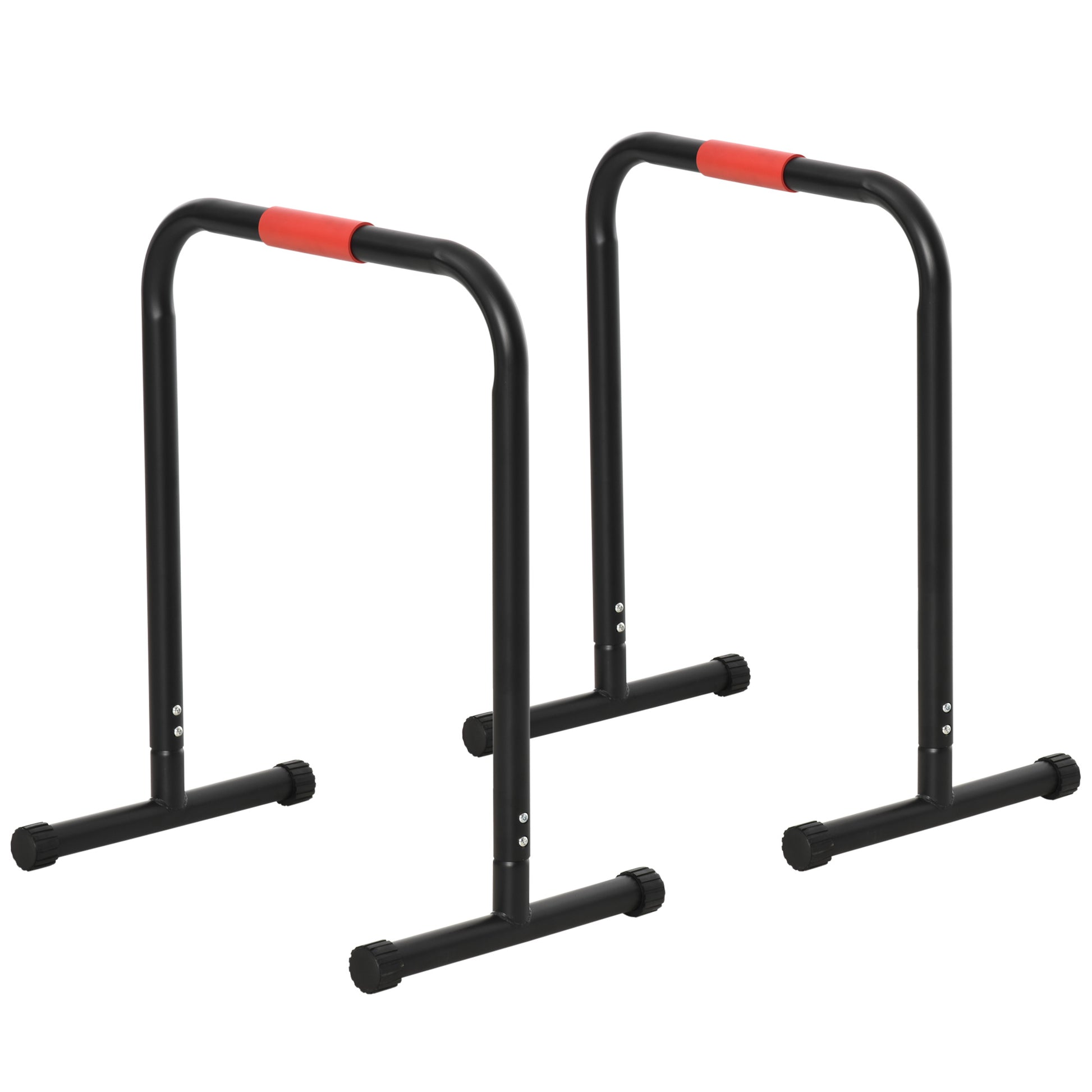 Parallel Bars Training Support with Extra Wide Handle for Inclined Push-Ups Bodybuilding Calisthenics Dips 63x41x73 cm Black