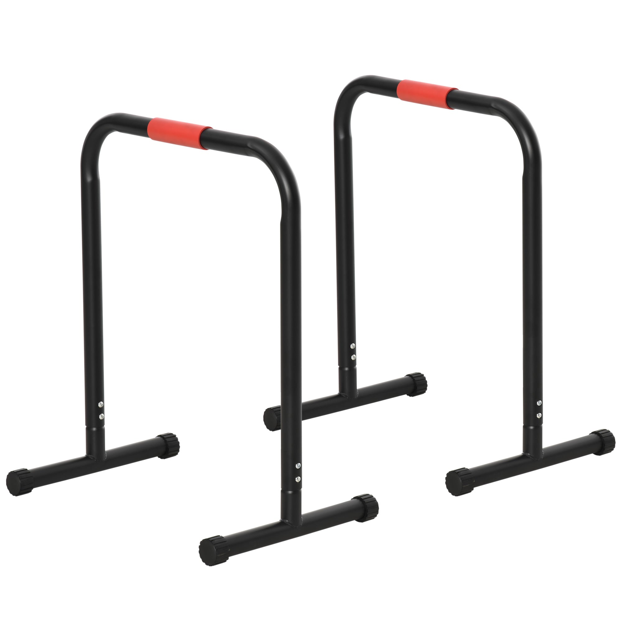 Parallel Bars Training Support with Extra Wide Handle for Inclined Push-Ups Bodybuilding Calisthenics Dips 63x41x73 cm Black