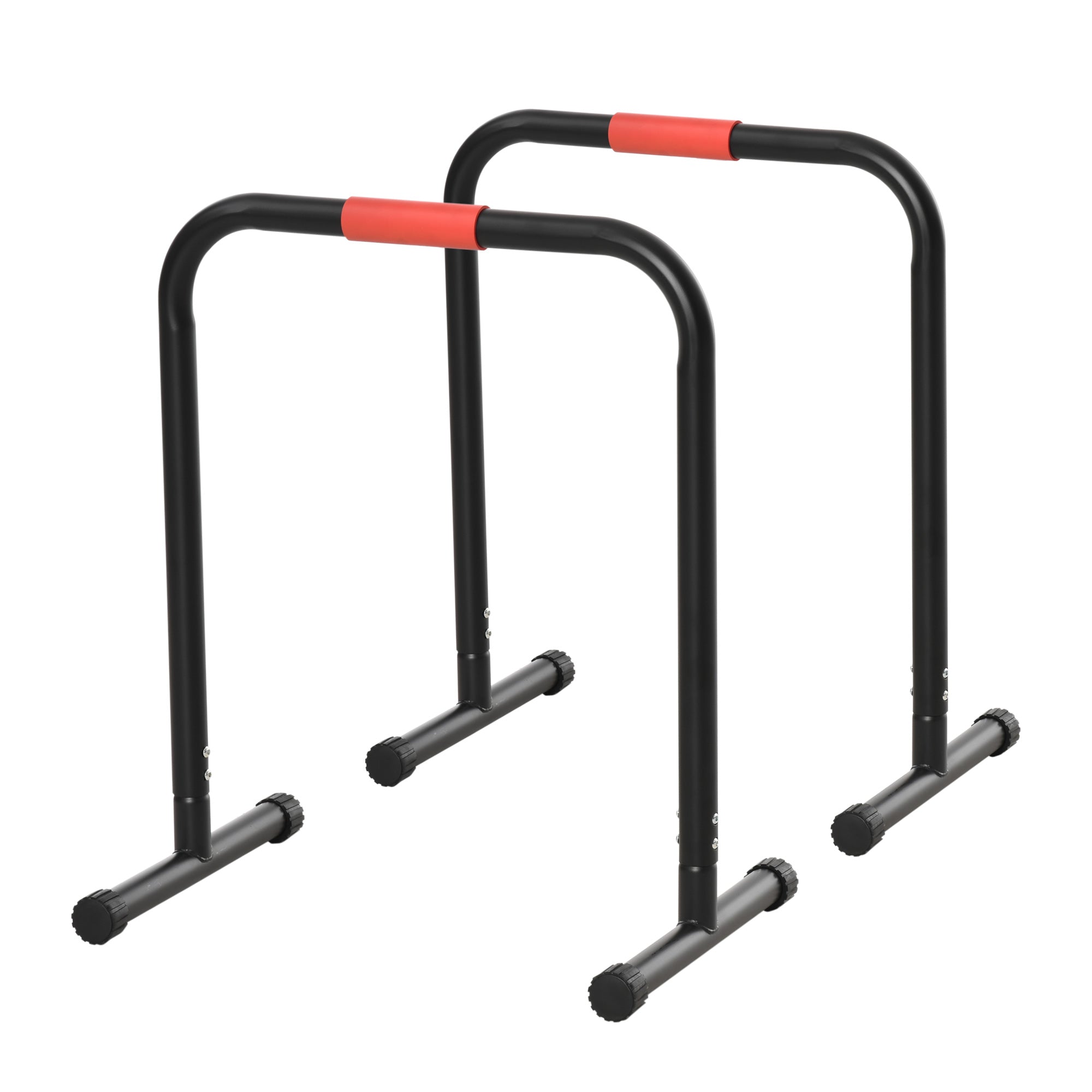 Parallel Bars Training Support with Extra Wide Handle for Inclined Push-Ups Bodybuilding Calisthenics Dips 63x41x73 cm Black