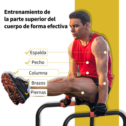 Parallel Bars Training Support with Extra Wide Handle for Inclined Push-Ups Bodybuilding Calisthenics Dips 63x41x73 cm Black