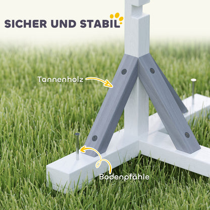 Agility Set Dogs 4-piece Agility Equipment for Dog Training Jump Hoop Set with Adjustable Height Hoops Ring Training Accessories Coordination Training Agility Set for Games Training